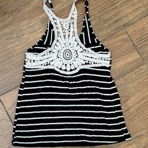 Full Tilt Crochet Burnout Racer Back Tank